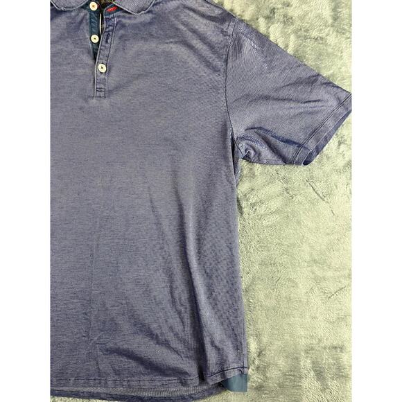 Tommy Bahama Men's Polo Shirt Blue Textured Sample Size Large RARE - Picture 9 of 9